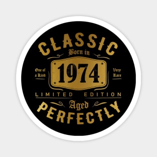 Classic 46th Birthday gift for men women Vintage 1974 T-Shirt Magnet